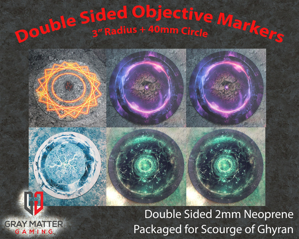 Double Sided Neoprene 7.57" Objective Markers - Scourge of Ghyran