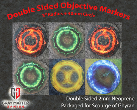 Double Sided Neoprene 7.57" Objective Markers - Scourge of Ghyran