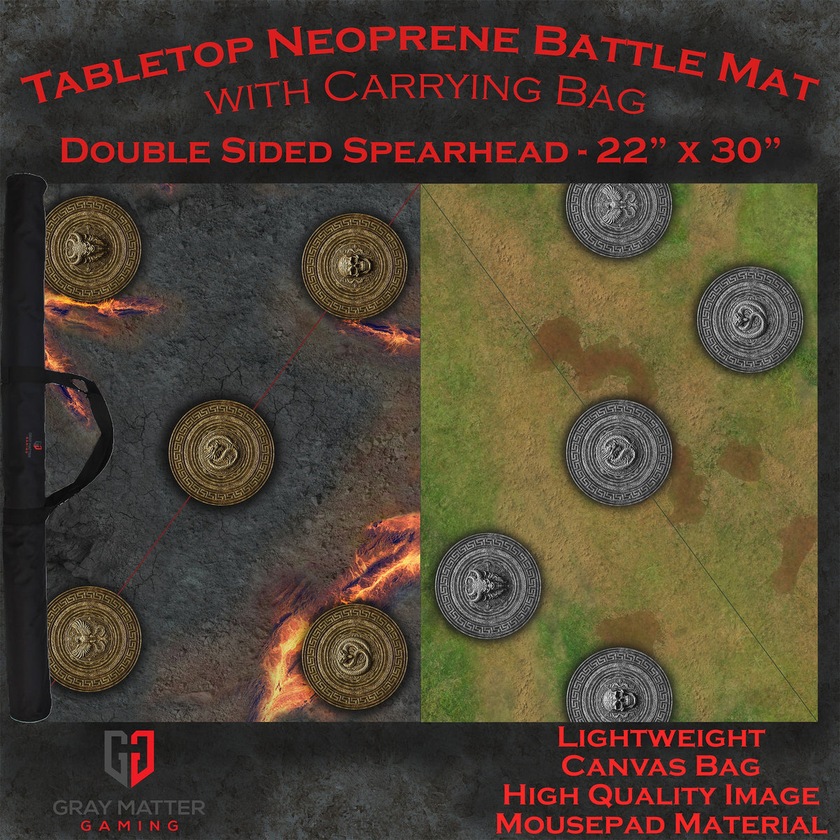 Spearhead Season 1 - Infernal Steppes & Traveler's Road - Neoprene Battle Mat with Bag