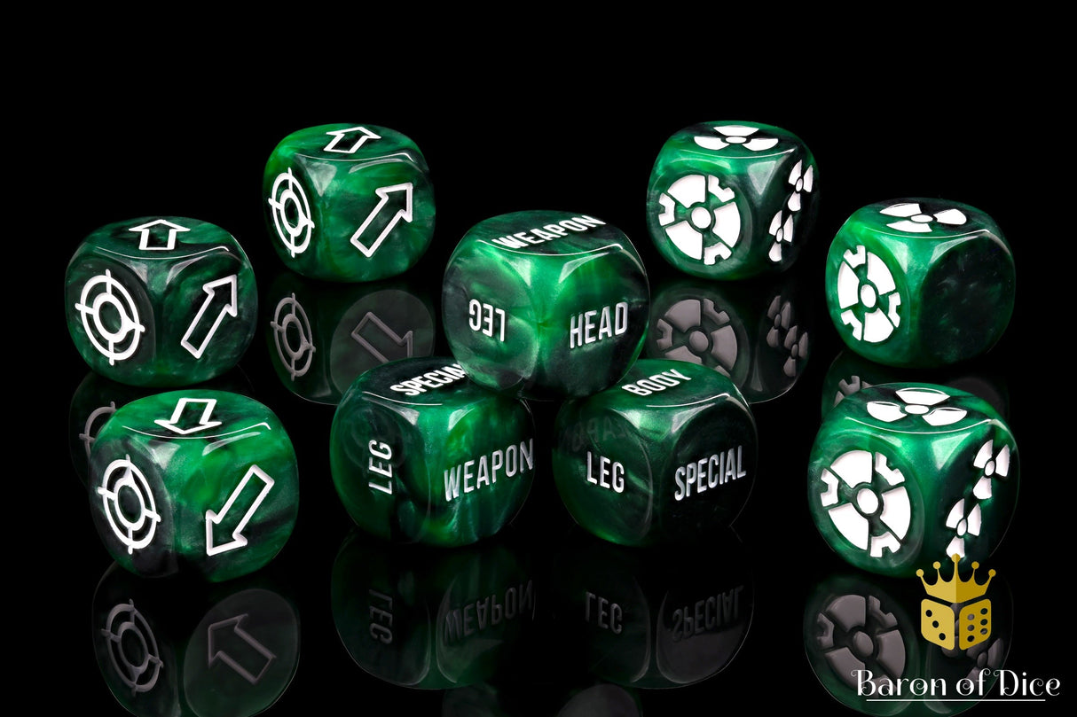 Green Cog Titan Dice Set