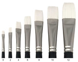 Trekell Opal Synthetic Hog Bristle Artist Brushes - Long Handle for Oil and Acrylic Painting