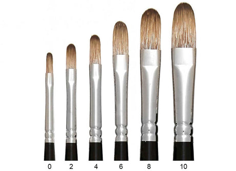 Trekell Legion Synthetic Mongoose Long Handle Artist Brushes For Oil and Acrylic