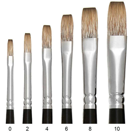 Trekell Legion Synthetic Mongoose Long Handle Artist Brushes For Oil and Acrylic