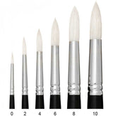 Trekell Opal Synthetic Hog Bristle Artist Brushes - Long Handle for Oil and Acrylic Painting