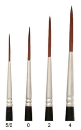 Trekell Crimson Taklon Synthetic Artist Brushes - Long Handle for Oil & Acrylic Painting