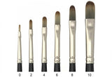 Trekell Spectrum Long Handle Artist Brushes | Versatile Synthetic Bristles