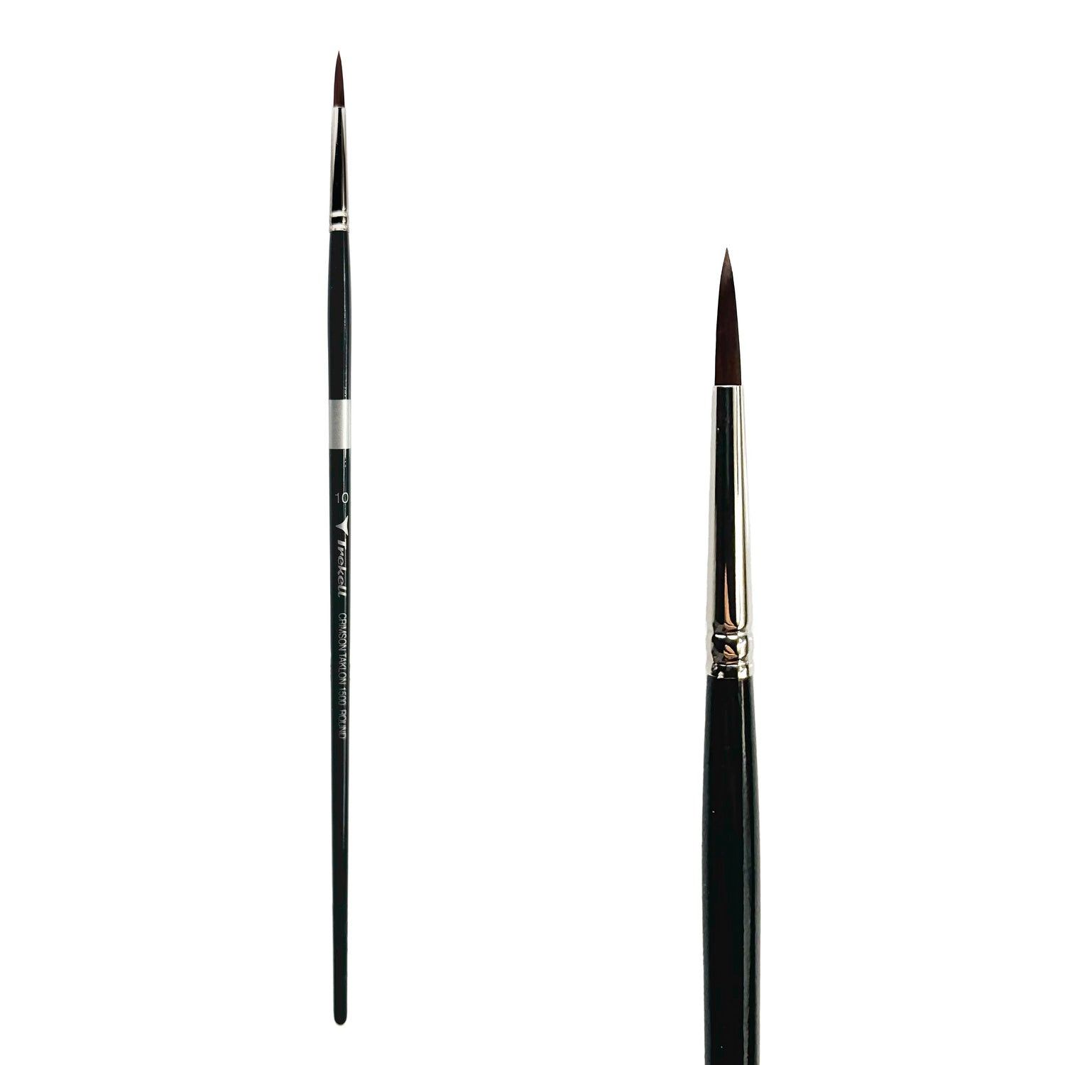 Trekell Crimson Taklon Long Handle Artist Brush - Size #10 Round