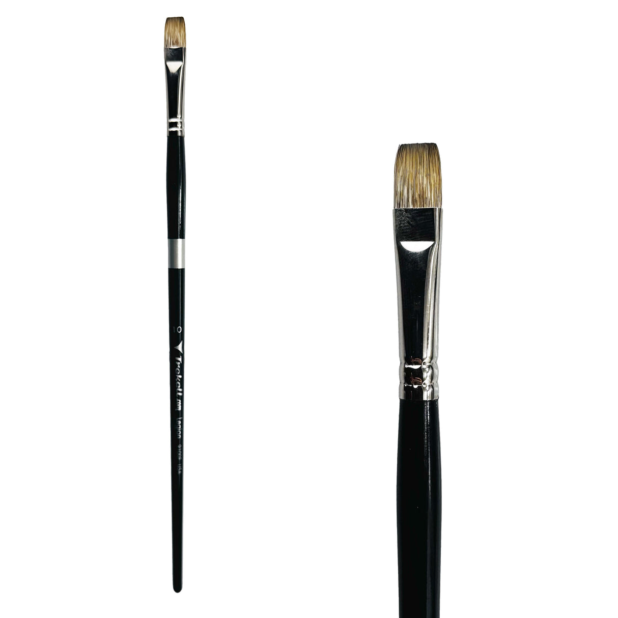 Trekell Legion Synthetic Mongoose Long Handle Artist Brush - Size #10 Flat