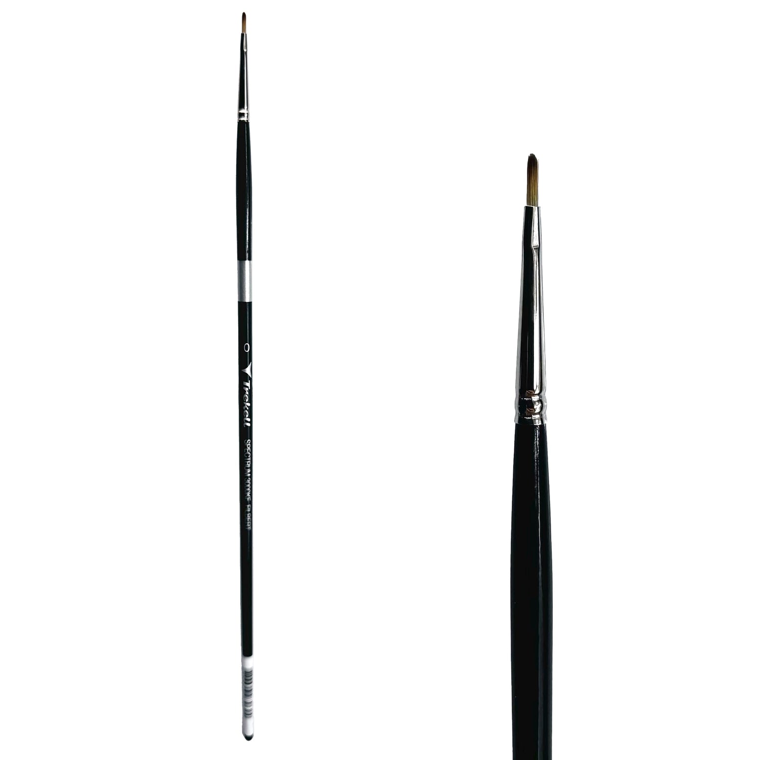Trekell Spectrum Long Handle Artist Brush - Size #0 Filbert
