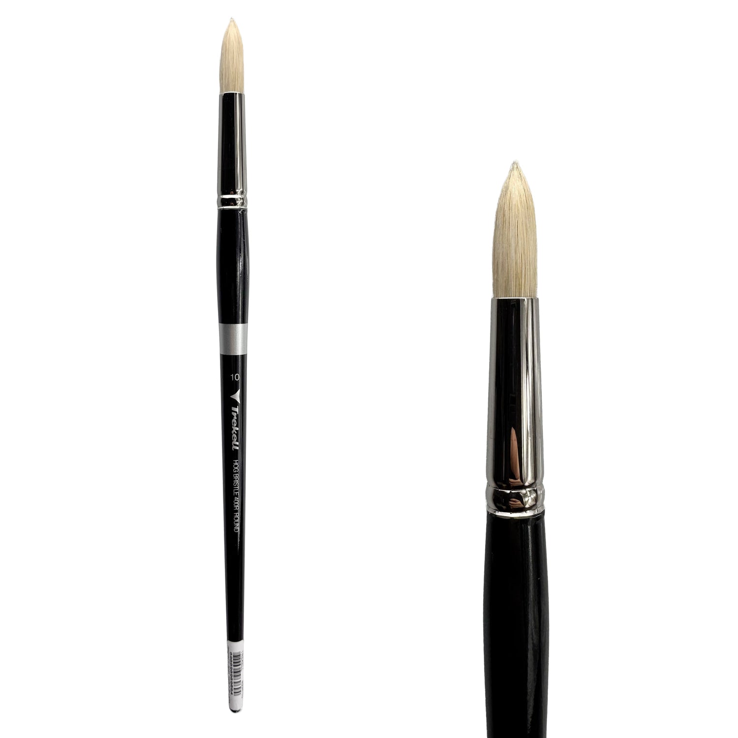 Trekell Hog Bristle Long Handle Artist Brush - Size #10 Round