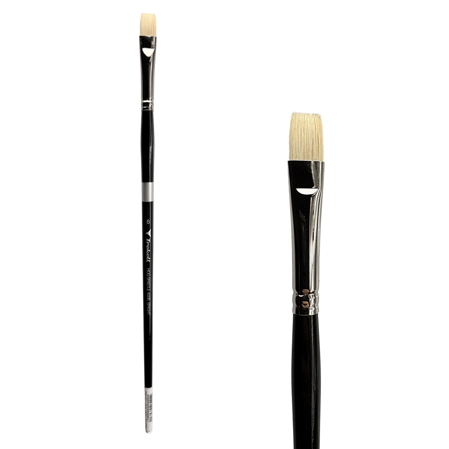 Trekell Hog Bristle Long Handle Artist Brush - Size #6 Bright