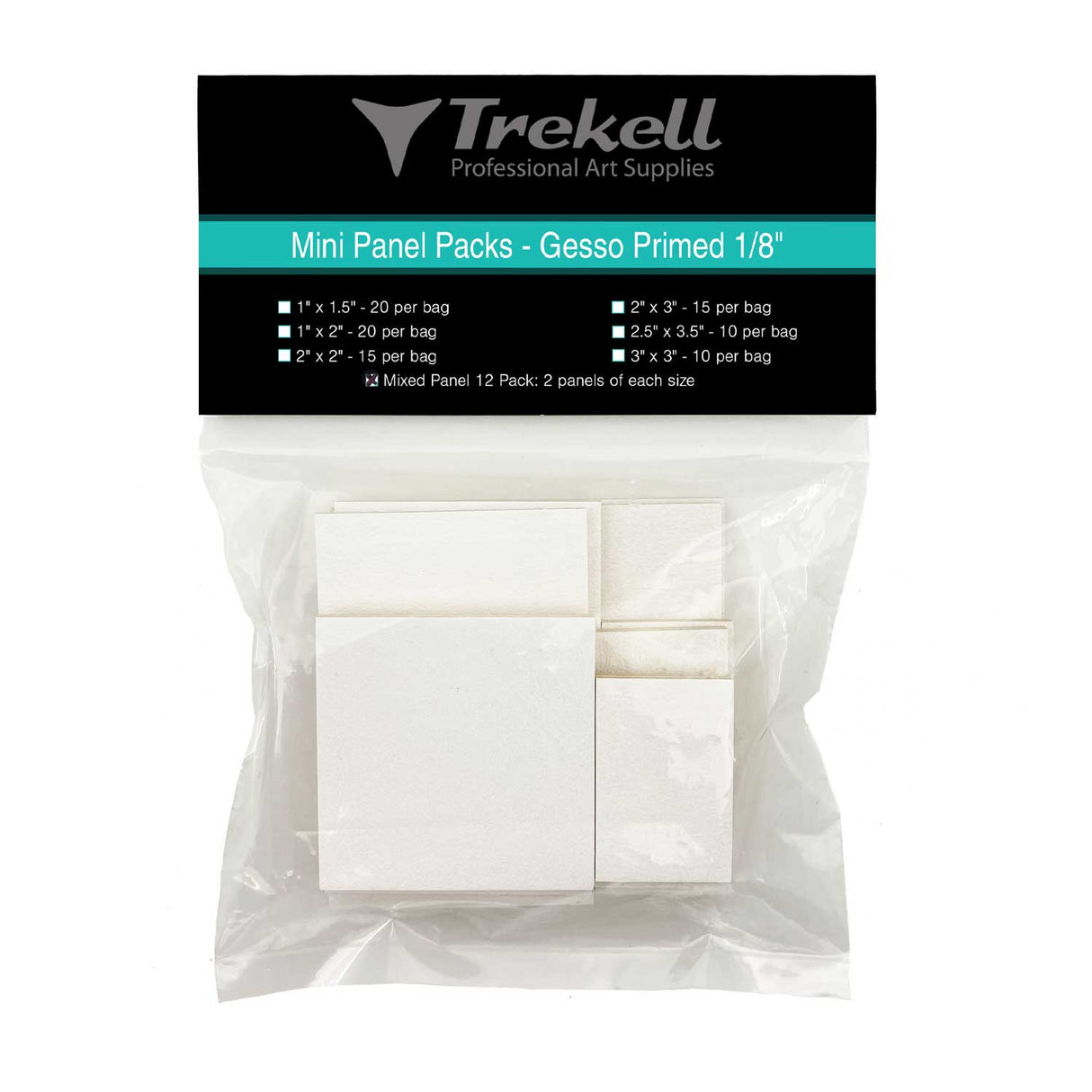 Trekell Mini Panel Packs - Gesso Primed for Miniature Paintings