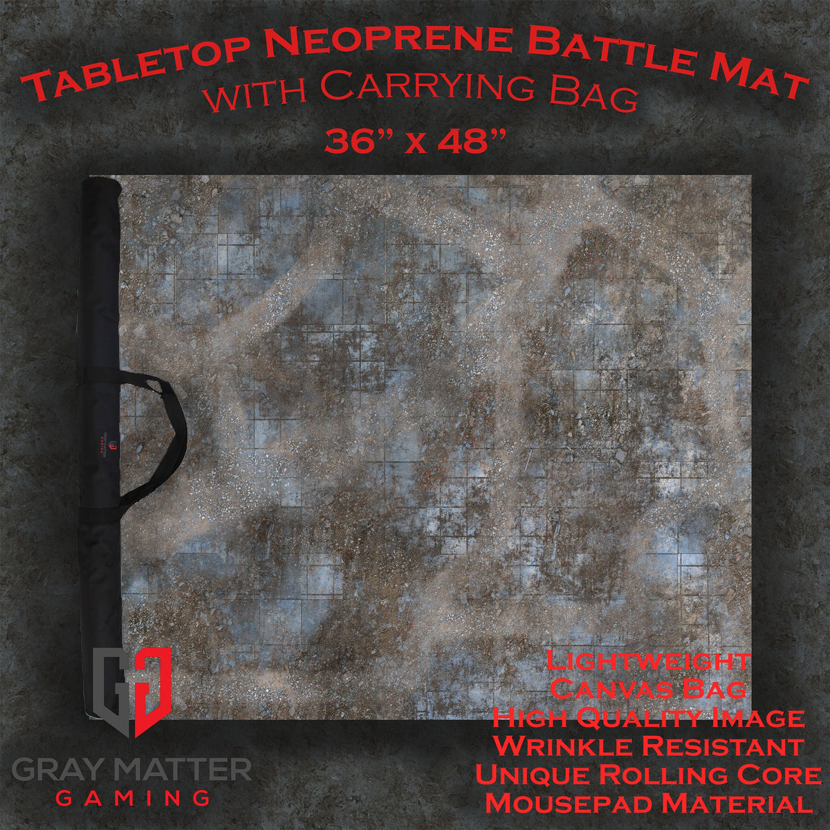 Urban Ruins - Neoprene Battle Mat with Bag