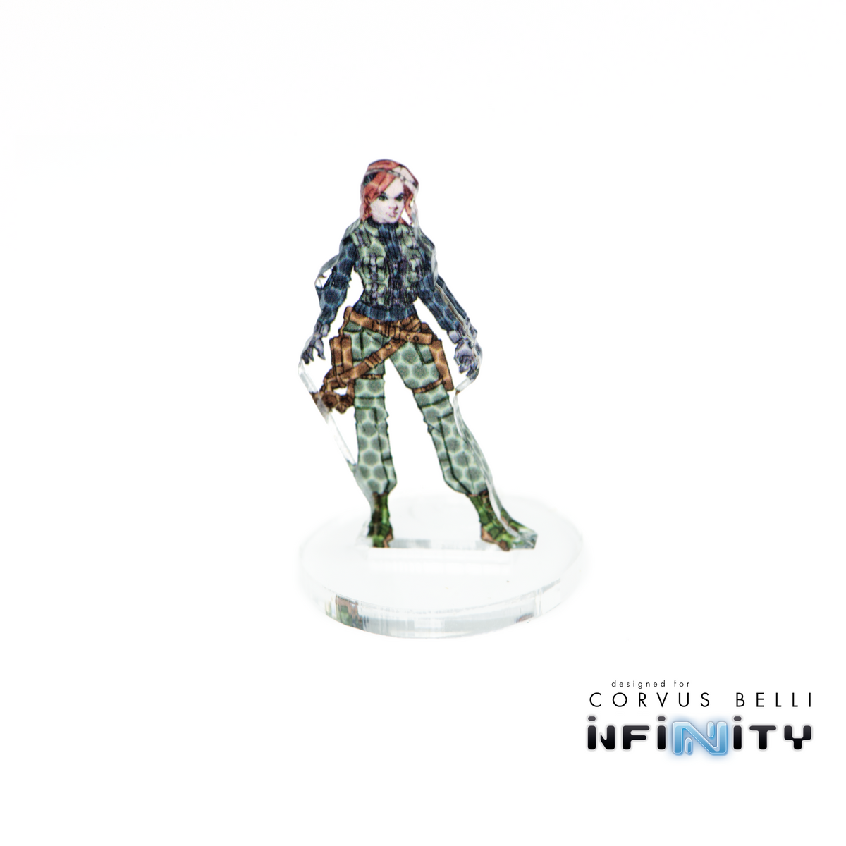 Infinity Uxia Infinity 3D Markers: Uxia McNeill (25mm Camo -3) – Wargame Portal