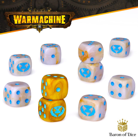 Warmachine: Cygnar Storm Forge Official Dice Set
