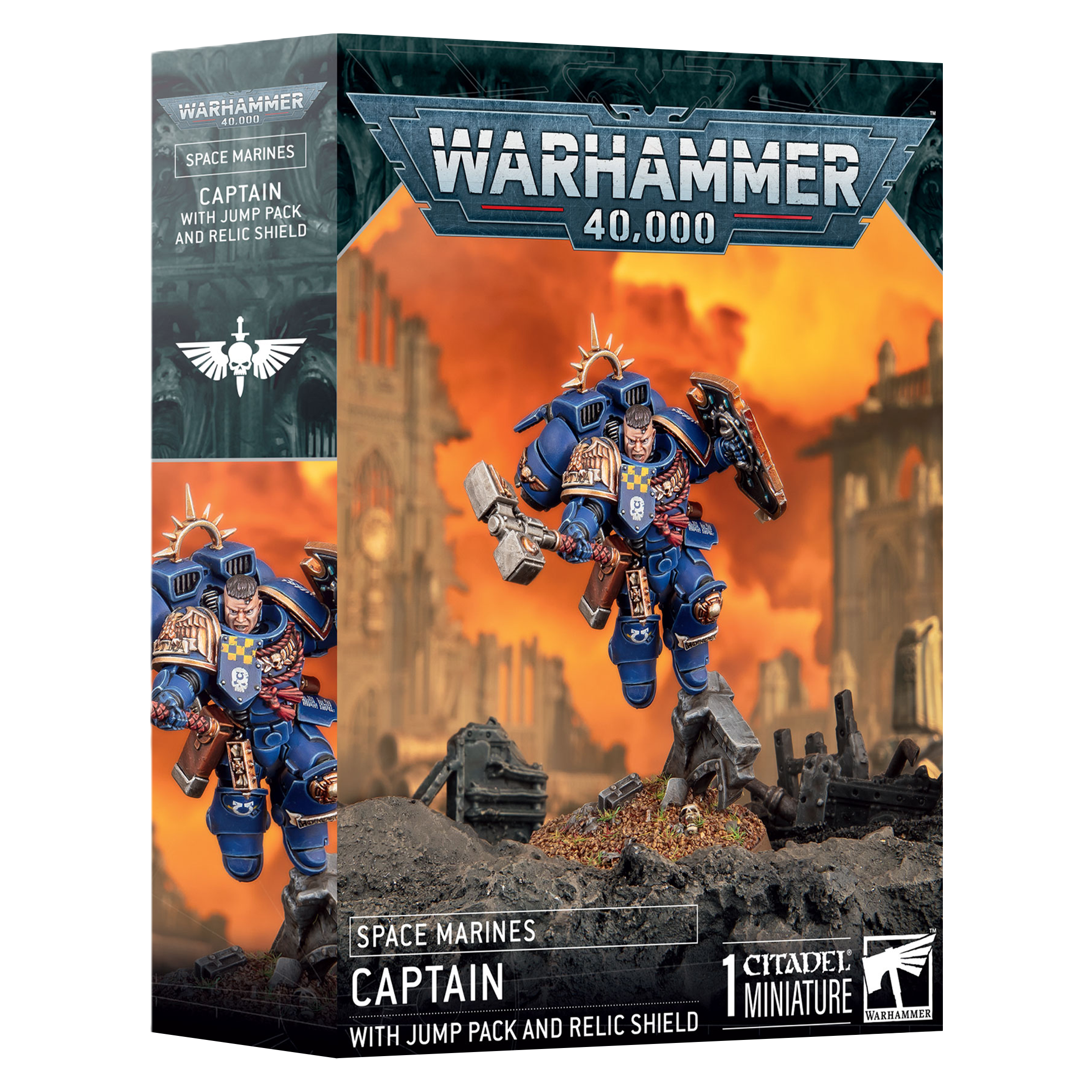 Captain with Jump Pack and Relic Shield