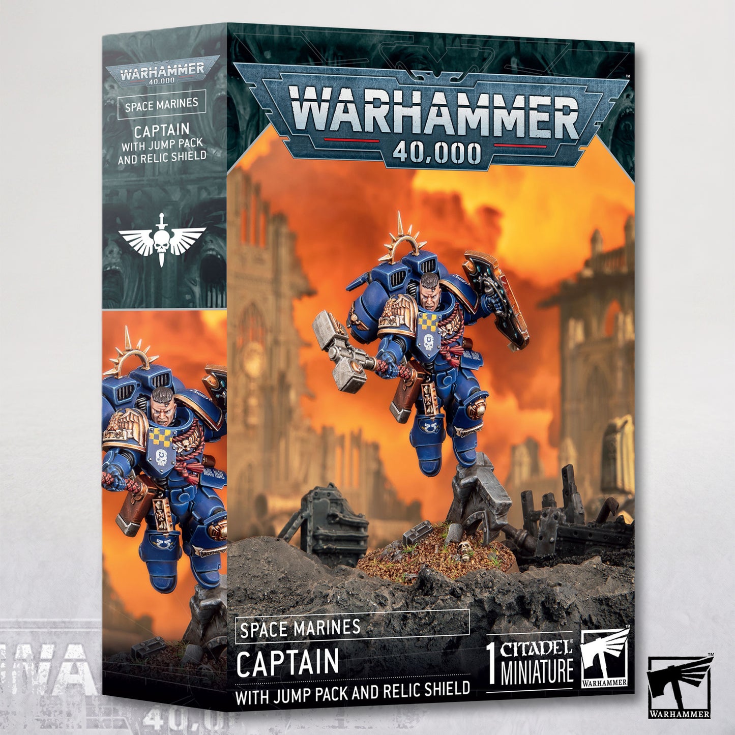 Captain with Jump Pack and Relic Shield