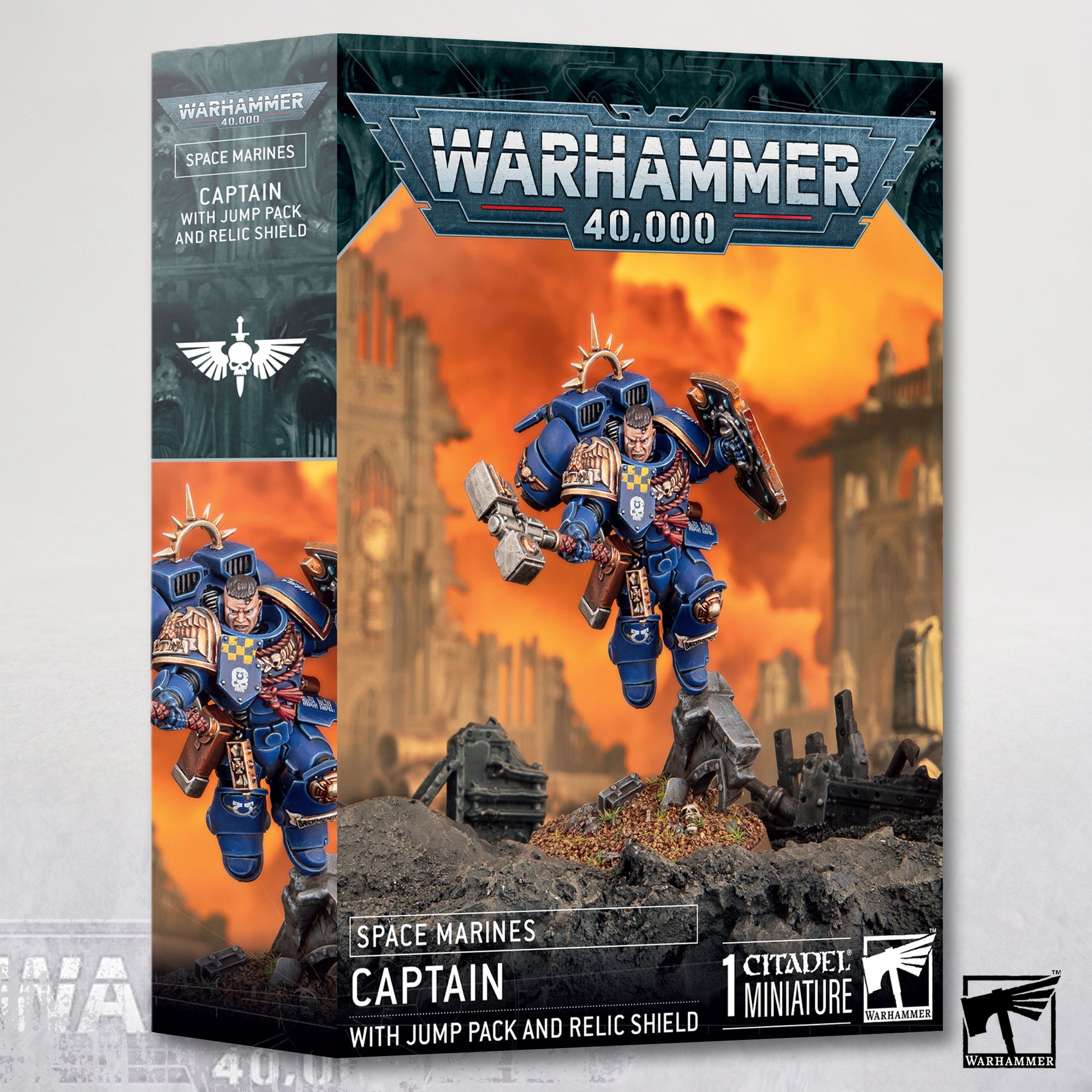 Captain with Jump Pack and Relic Shield