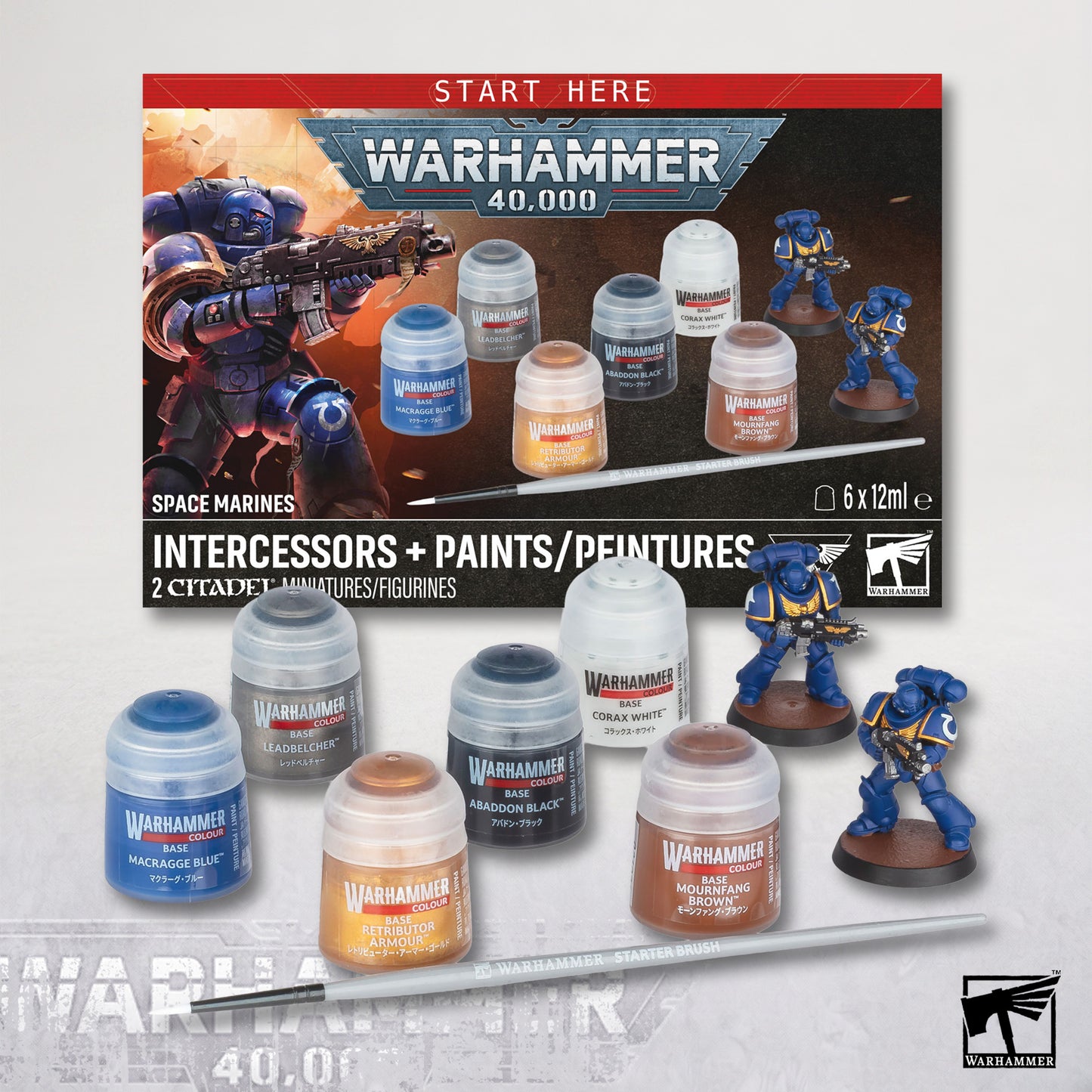Space Marine Intercessors + Paints