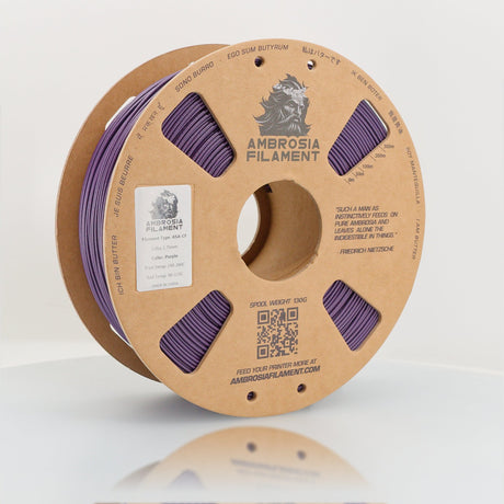 AMBROSIA ASA-CF Filament of the Gods - 1KG Bambu AMS Friendly Cardboard Spools Premium 3D Printing Filament