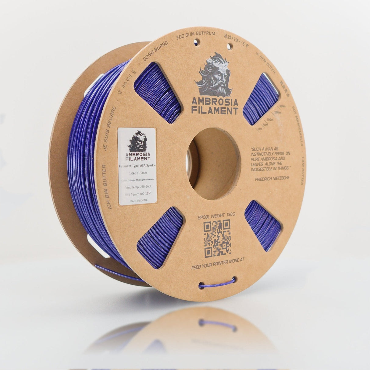 AMBROSIA ASA Filament of the Gods - 1KG Bambu AMS Friendly Cardboard Spools Premium 3D Printing Filament House ASA