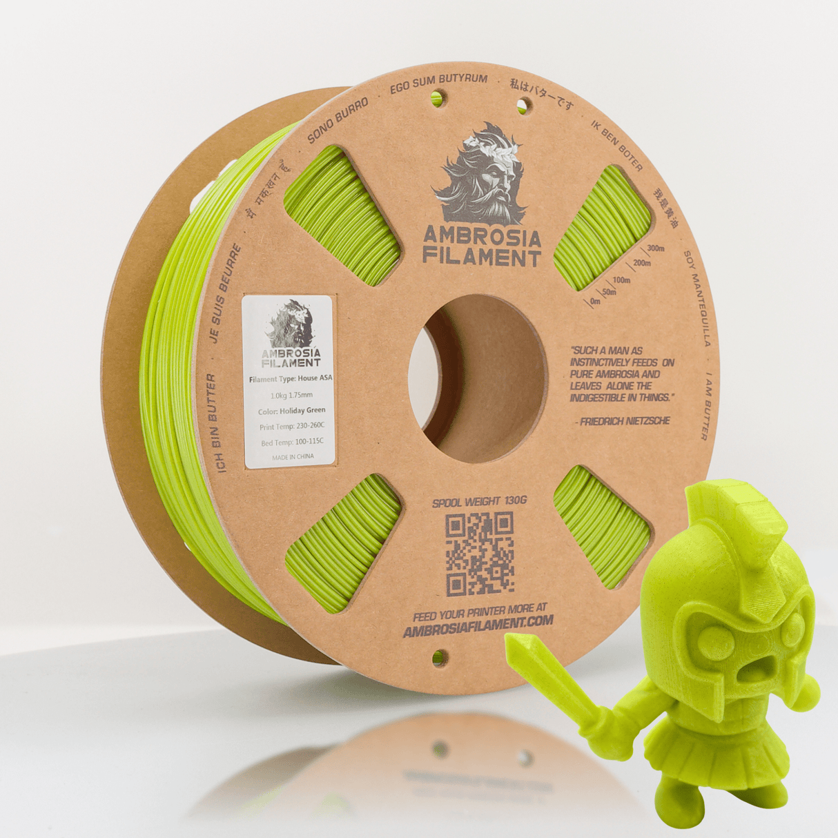 AMBROSIA ASA Galactic Filament of the Gods (Glitter / Sparkle) - 1KG Bambu AMS Friendly Cardboard Spools Premium 3D Printing Filament