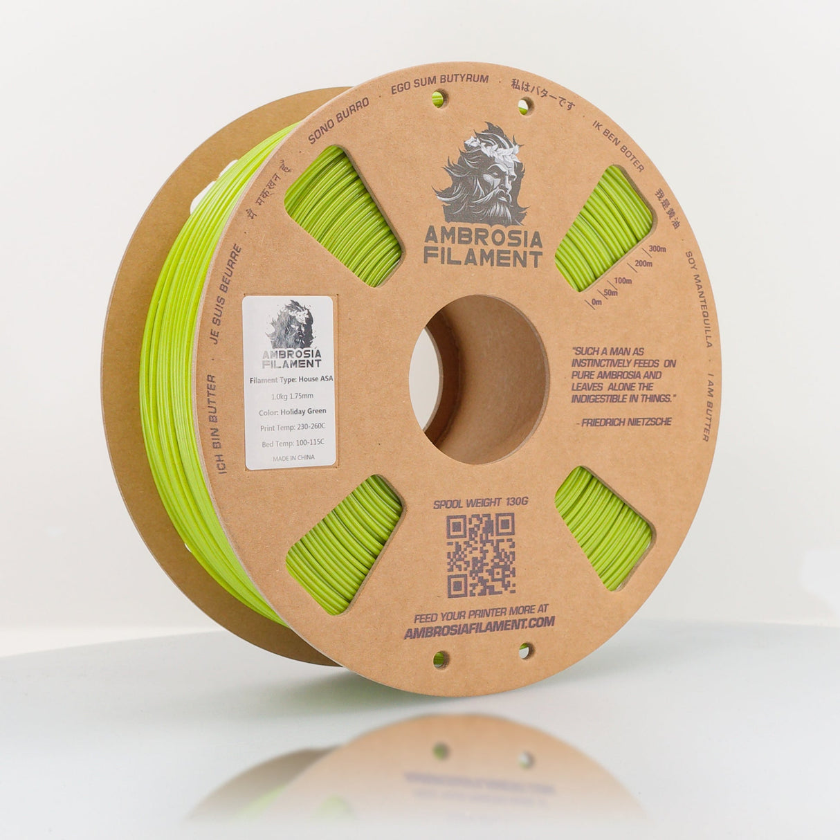 AMBROSIA ASA Galactic Filament of the Gods (Glitter / Sparkle) - 1KG Bambu AMS Friendly Cardboard Spools Premium 3D Printing Filament