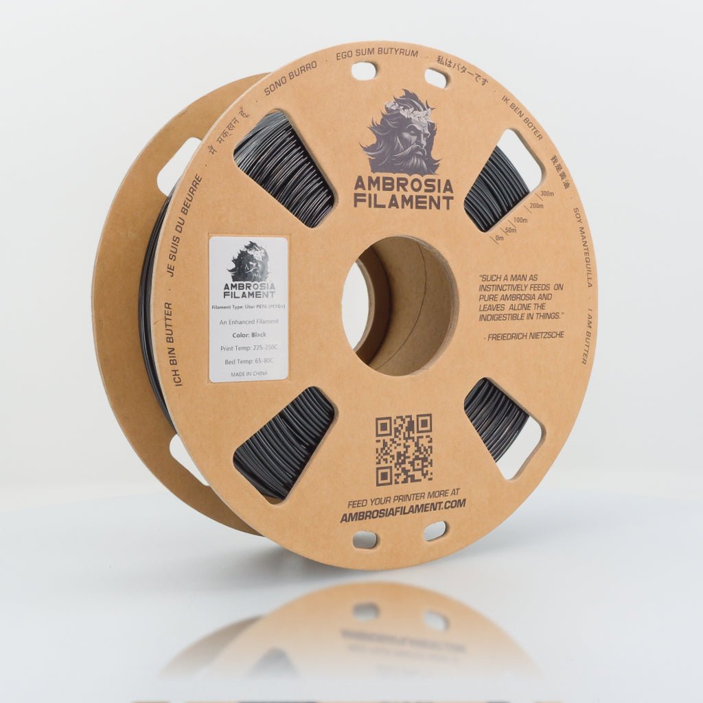 AMBROSIA PETG Filament of the Gods - 1KG Bambu AMS Friendly Cardboard Spools Premium 3D Printing Filament