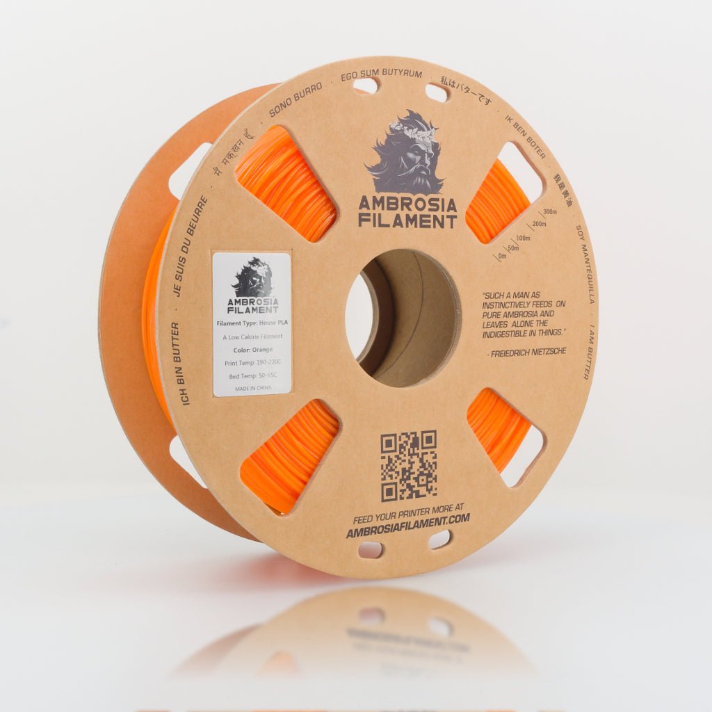 AMBROSIA PLA Filament of the Gods - 1KG Bambu AMS Friendly Cardboard Spools Premium 3D Printing Filament