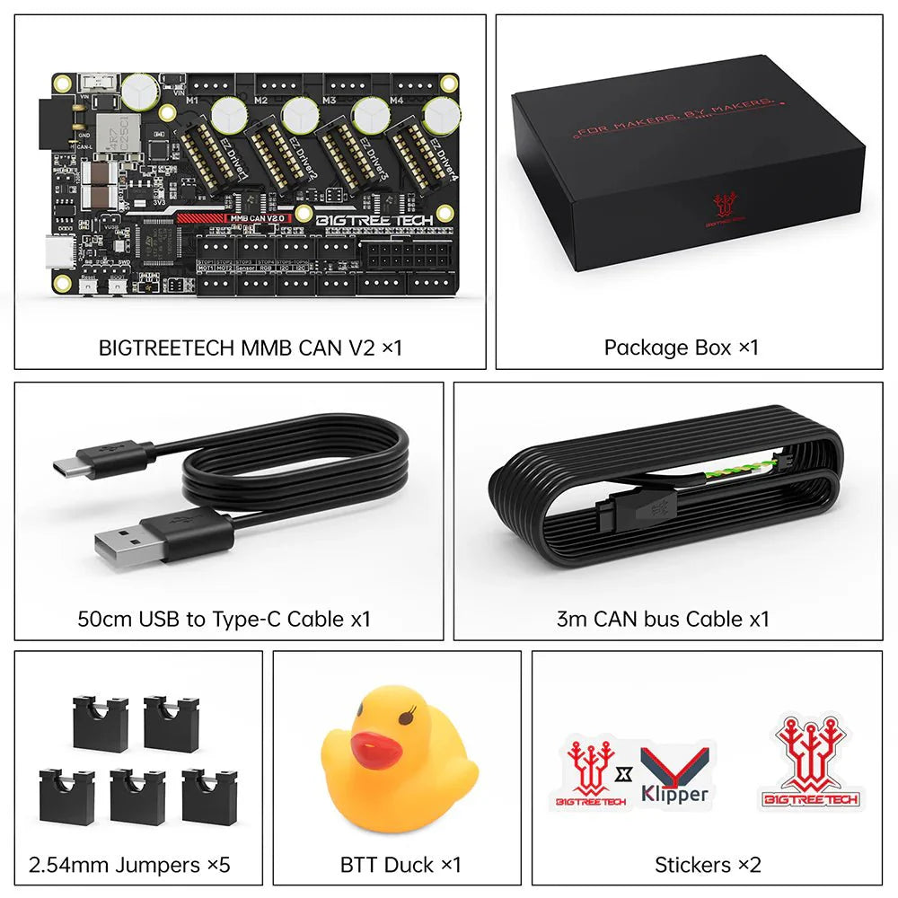 BIGTREETECH MMB CAN Board For ERCF BTT Enraged Rabbit Carrot Feeder Multi-Material Solution