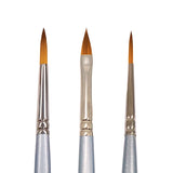 Trekell MIDZ Detail Brush Set - Synthetic Artist Brushes for Oil, Acrylic and Watercolor