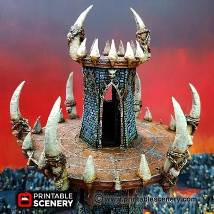 Infernal Building Infernal Tower - Fantasy Demon Building – Wargame Portal