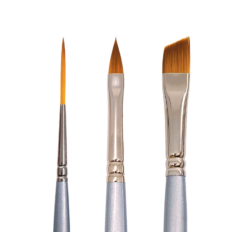 Trekell MIDZ Nature Brush Set - Synthetic Artist Brushes for Oil, Acrylic and Watercolor