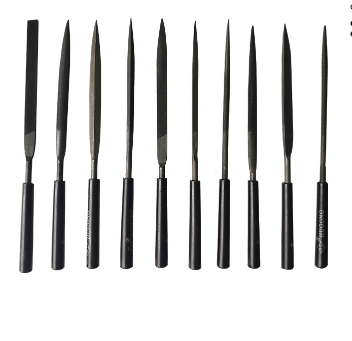 Needle Files Set - 10 Piece Diamond Needle File Kit for Miniatures & Model Making