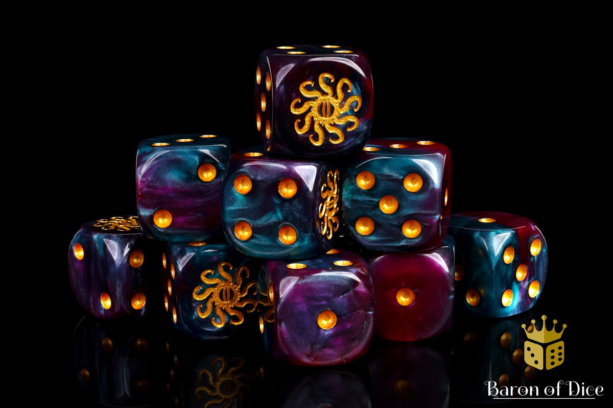 Cult of Knowledge Dice - Teal & Purple