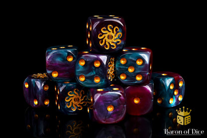 Cult of Knowledge Dice - Teal & Purple