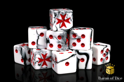Knight Templar Dice - Red