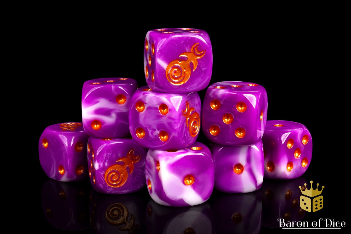 Gluttony Dice - Gold Inlay