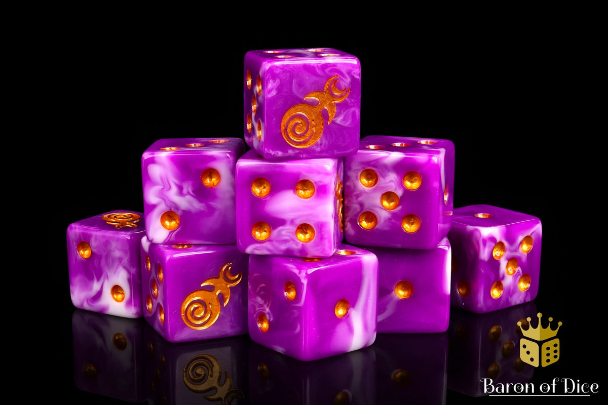 Gluttony Dice - Gold Inlay