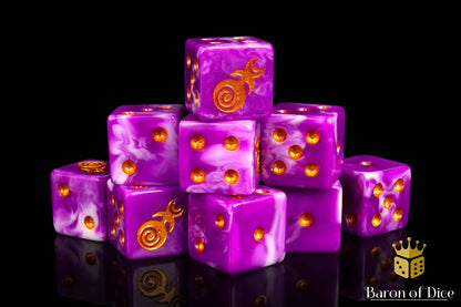 Gluttony Dice - Gold Inlay