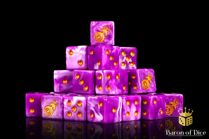 Gluttony Dice - Gold Inlay