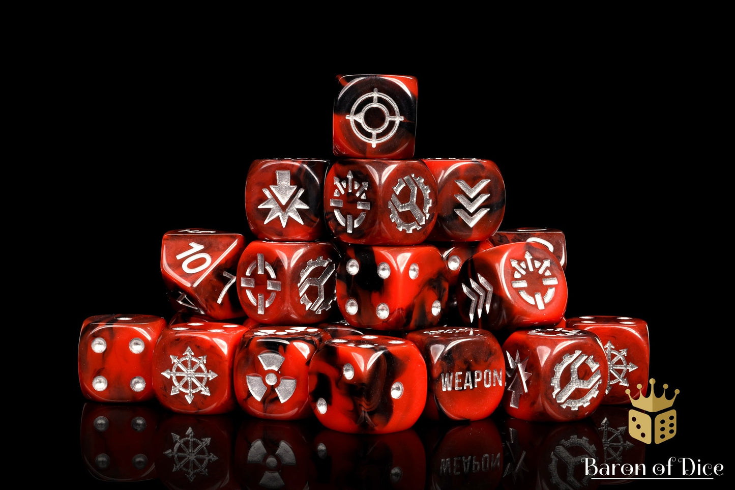 Chaos Red - Titan Dice Set of 21