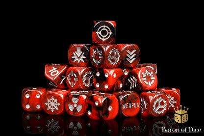 Chaos Red - Titan Dice Set of 21