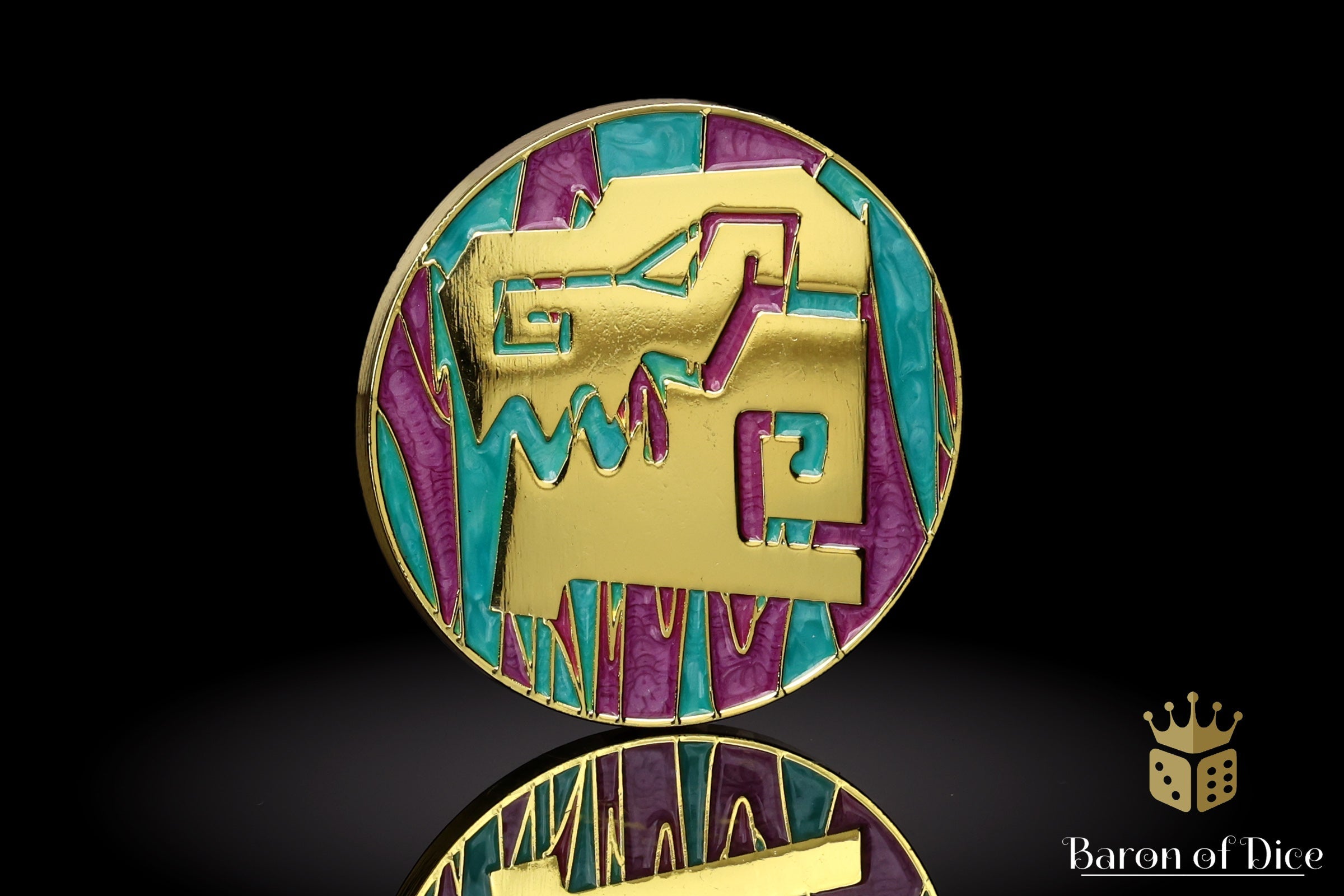 3" Metal Combat Gauge | Aztec Gators | Baron Coin™ Compatible