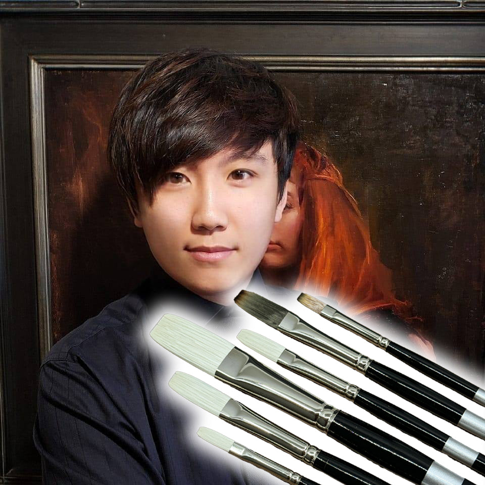 Kai Lun Qu 6-Piece Trekell Brush Set for Acrylic & Oil Painting