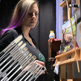 Julie Beck 11-Piece Trekell Brush Set | Synthetic & Natural Hair Brushes for Oil Painting