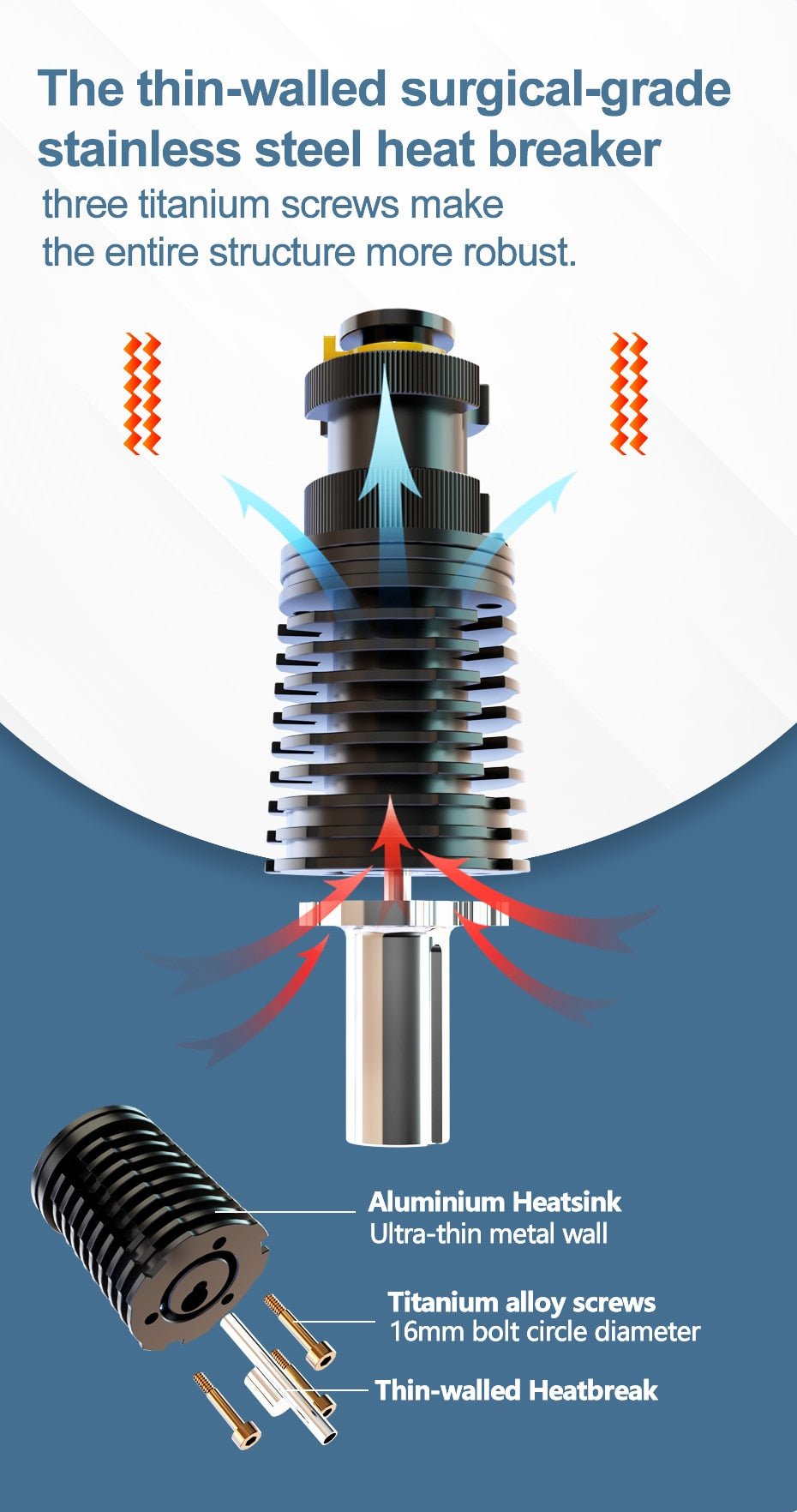 Phaetus Rapido (Rapido 2) Hot End (Hotend) - UHF / HF Standard and Plus (104NT and PT1000)