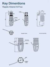 Phaetus Rapido (Rapido 2) Hot End (Hotend) - UHF / HF Standard and Plus (104NT and PT1000)