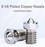Plated Copper V6 Nozzles (.4mm, .6mm, .8mm) - E3D TriangleLab