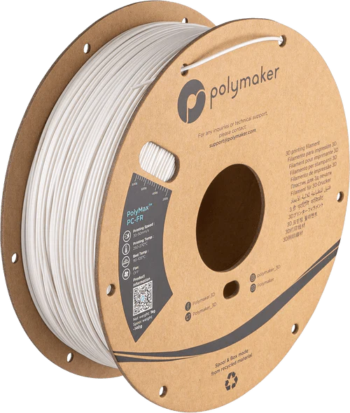 Polymaker PolyMax PC-FR Tough UL94 Flame Retardent Filament 3D Printer Filament 1KG 1.75mm